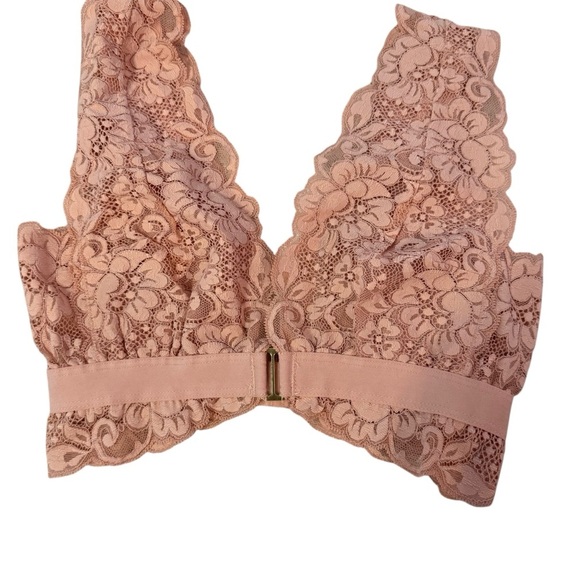 HAH free people womens bra XS‎ lace pink peach - Picture 1 of 3